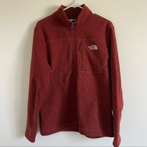North Face Burgundy Quarter Zip